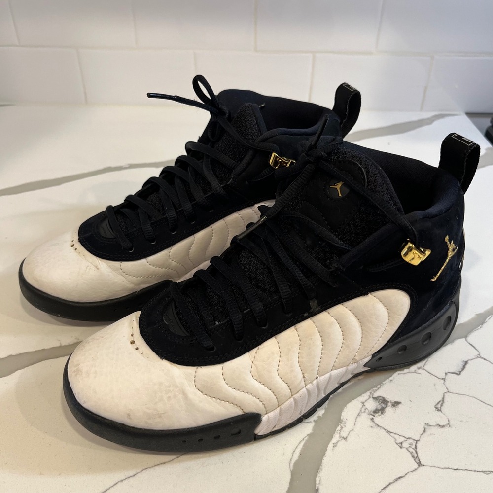 Jordan Jumpman Pro Black White Metallic Gold DQ8436-071 Mens 7Y Sneakers